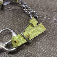 Western Tom Thumb Bit, Nylon & Chain Curb Strap *gc/fair, v.dirty, pitted, rusty, stains
