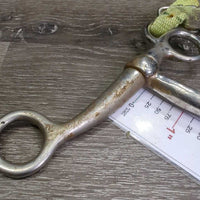 Western Tom Thumb Bit, Nylon & Chain Curb Strap *gc/fair, v.dirty, pitted, rusty, stains
