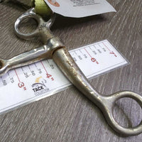Western Tom Thumb Bit, Nylon & Chain Curb Strap *gc/fair, v.dirty, pitted, rusty, stains

