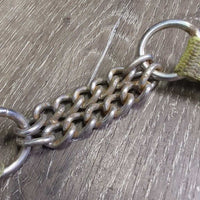 Western Tom Thumb Bit, Nylon & Chain Curb Strap *gc/fair, v.dirty, pitted, rusty, stains
