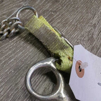 Western Tom Thumb Bit, Nylon & Chain Curb Strap *gc/fair, v.dirty, pitted, rusty, stains
