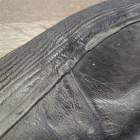 Pr Leather Half Chaps *fair, torn v.dirty, older, faded, rubs, scrapes, broken tab
