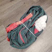 Cotton Stable Sheet 2 legs *gc, clean, older, hair, faded, mnr threads, snags, clumpy fleece
