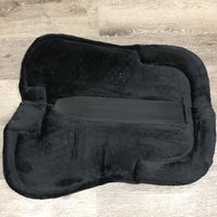 Quilt & Rolled Fleece Half Pad, mesh spine *like new, mnr hair
