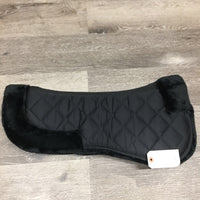 Quilt & Rolled Fleece Half Pad, mesh spine *like new, mnr hair