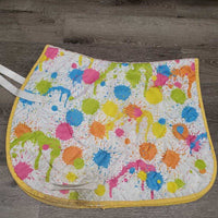 Quilt Jumper Pad *gc, mnr rubs, dirt, stains, puckers, holey edges, holes, pills
