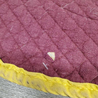 Quilt Jumper Pad *gc, mnr rubs, dirt, stains, puckers, holey edges, holes, pills
