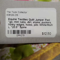 Quilt Jumper Pad *gc, mnr rubs, dirt, stains, puckers, holey edges, holes, pills
