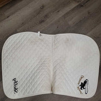 Quilt Jumper Pad "Shelby", 1x piping *gc, clean, mnr rubs, stains, dingy, hair, pills
