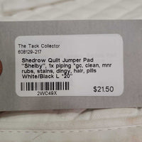 Quilt Jumper Pad "Shelby", 1x piping *gc, clean, mnr rubs, stains, dingy, hair, pills
