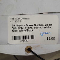 3# Square Show Number, 2x els *gc, dirty, stains, dusty, residue, rubs
