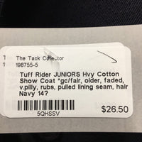JUNIORS Hvy Cotton Show Coat *gc/fair, older, faded, v.pilly, rubs, pulled lining seam, hair
