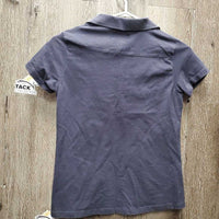 SS 1/4 Snap Polo Shirt, bling *gc, clean, faded
