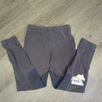 JUNIORS Pull On Cotton Riding Tight Breeches, drawstring *gc/fair, faded, big seam holes, cut tag
