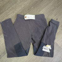 JUNIORS Pull On Cotton Riding Tight Breeches, drawstring *gc/fair, faded, big seam holes, cut tag
