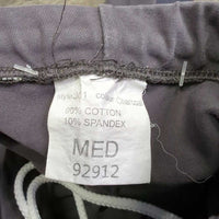 JUNIORS Pull On Cotton Riding Tight Breeches, drawstring *gc/fair, faded, big seam holes, cut tag
