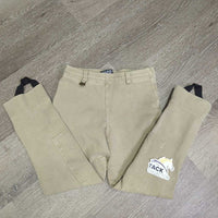 JUNIORS Hvy Cotton Jodphurs, Drawstring Waist, 2x elastics *gc, cut tag, stretched elastic, rubs, faded
