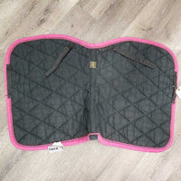 Quilt Jumper Saddle Pad, piping, tabs *vgc/gc, clean, mnr hair, faded, rubs, snags, mnr tears
