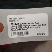 Quilt Jumper Saddle Pad, piping, tabs *vgc/gc, clean, mnr hair, faded, rubs, snags, mnr tears
