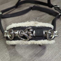Lungeing Cavesson, fleece lined noseband, *vgc, clean, mnr clumpy, stains, rubs & hair
