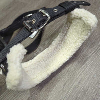 Lungeing Cavesson, fleece lined noseband, *vgc, clean, mnr clumpy, stains, rubs & hair
