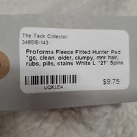 Fleece Fitted Hunter Pad *gc, clean, older, clumpy, mnr hair, rubs, pills, stains
