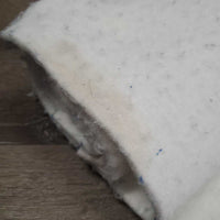 2 Synthetic Felt Leg Quilts *vgc, clean, pilly, stains, older, rubs