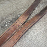 Thick Soft Nylon Lined Stirrup Leathers *gc, clean, rubs, scrapes, dents, stains *1/2" UNEVEN
