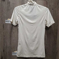 SS Show Sun Shirt, 1/3 Snap Up, snap collar, mesh pits *gc/fair, dingy, discolored, stains, seam puckers
