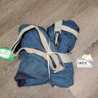 Full Face Nylon Hood, snaps, "AAQHA Top 10" *gc, dirt, tears, mnr hair, stains, pills, faded, broken & missing snaps, unstitched
