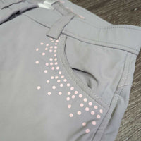 EuroSeat Breeches, Bling *gc, stains, seam puckers, discolored seat & legs, v.pilly lining, curled inner waist
