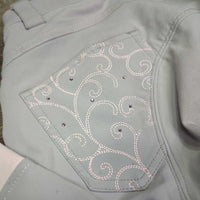 EuroSeat Breeches, Bling *gc, stains, seam puckers, discolored seat & legs, v.pilly lining, curled inner waist
