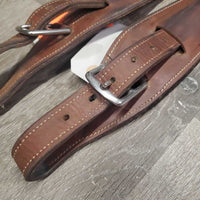 Pr "Comfort" Soft Stirrup Leathers *vgc, clean, stained, scuffed, mnr threads, dents, mnr dirt