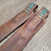 Pr "Comfort" Soft Stirrup Leathers *vgc, clean, stained, scuffed, mnr threads, dents, mnr dirt
