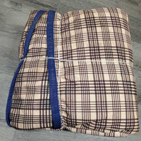 Lt Winter Blanket, 2 legs *gc, v. mnr wpf, dirt, film, stains, mnr slices, snags, marker, hair