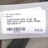 Cotton Web Girth, 1x els *gc, older, dirty, faded, stains, snags, rubs
