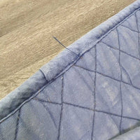 Thick Cotton Quilt Girth Cover *gc/fair, clean, v.faded, stains, rubs, hairy seams, snags, older

