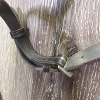 Rsd Leather Bridle *gc/fair, stiff, dry, scrapes, v.loose keepers, twists, torn edge
