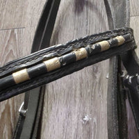 Rsd Leather Bridle *gc/fair, stiff, dry, scrapes, v.loose keepers, twists, torn edge
