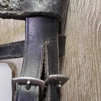 Rsd Leather Bridle *gc/fair, stiff, dry, scrapes, v.loose keepers, twists, torn edge
