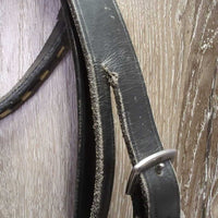 Rsd Leather Bridle *gc/fair, stiff, dry, scrapes, v.loose keepers, twists, torn edge
