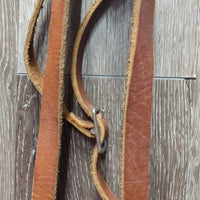 VINTAGE Leather Headstall, LS Bit, curb strap *gc, clean, mnr stains, scrapes & film, older
