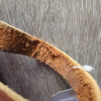 VINTAGE Leather Headstall, LS Bit, curb strap *gc, clean, mnr stains, scrapes & film, older
