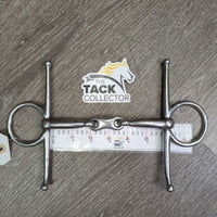 Thin Hvy Full Cheek French Link Bit, center bar *gc, clean, older, stains, rubs, scratches
