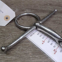 Thin Hvy Full Cheek French Link Bit, center bar *gc, clean, older, stains, rubs, scratches
