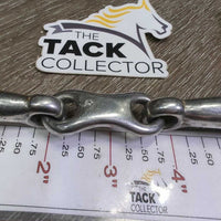 Thin Hvy Full Cheek French Link Bit, center bar *gc, clean, older, stains, rubs, scratches
