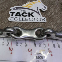 Thin Hvy Full Cheek French Link Bit, center bar *gc, clean, older, stains, rubs, scratches
