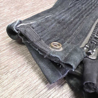 Suede Half Chaps *vgc, clean, mnr rubs, faded, dents & residue
