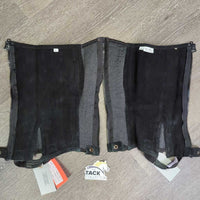 Suede Half Chaps *vgc, clean, mnr rubs, faded, dents & residue
