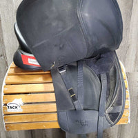 17.5" *Adj. MW/Blue Gullet In Wintec 500 Dressage Saddle, Blue Wintec Cover, 6 Velcro Blocks, Black (Med) Gullet, Info Packet & Tool, CAIR Panels, Front & Rear Gusset Panels, Flaps: 16.5"L x 12.5"W
